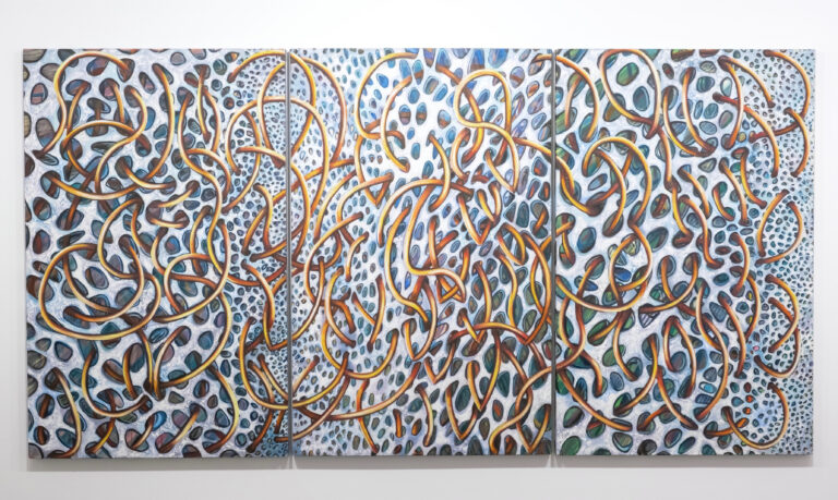 Tríptico SRI, Óleo s/ tela 140X2,70 cm, 2024