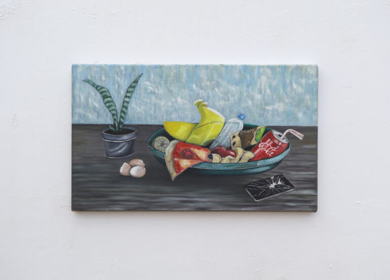 Natureza morta,, óleo s/ tela 30x 50 cm 2020